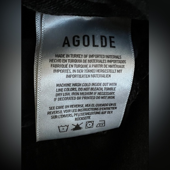 AGOLDE Ag Goldschmeid SOPHIE High Rise Skinny Crop Black Jeans Size 26 26x25 - Picture 10 of 11